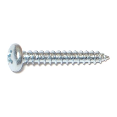 Midwest Fastener Sheet Metal Screw, #12 x 1-1/2 in, Zinc Plated Steel Pan Head Phillips Drive, 100 PK 03259